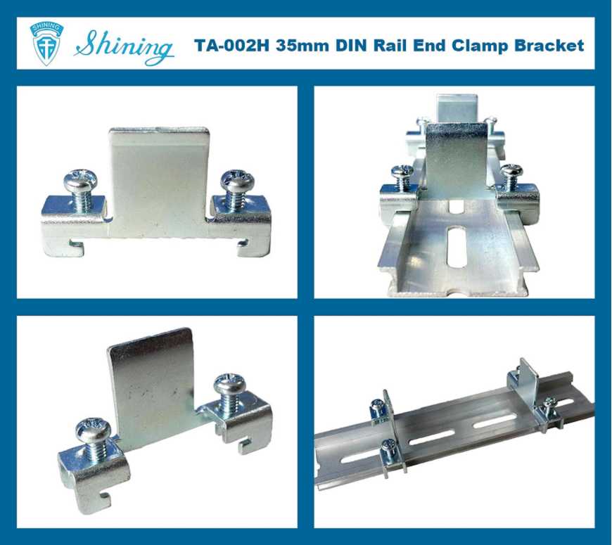 (TA-002H) Teräksinen päätytuki 35 mm DIN-asennuskiskolle