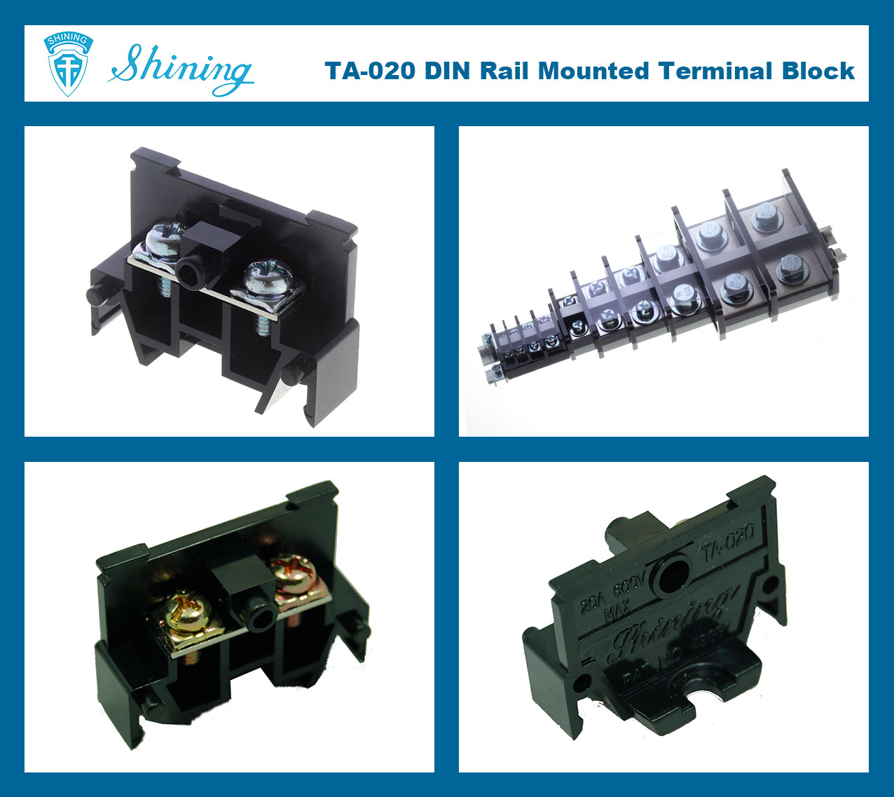 TA-020-35-mm-DIN-Rail-Electric-Wire-Connector-10A-Terminal-Block-1-Photo