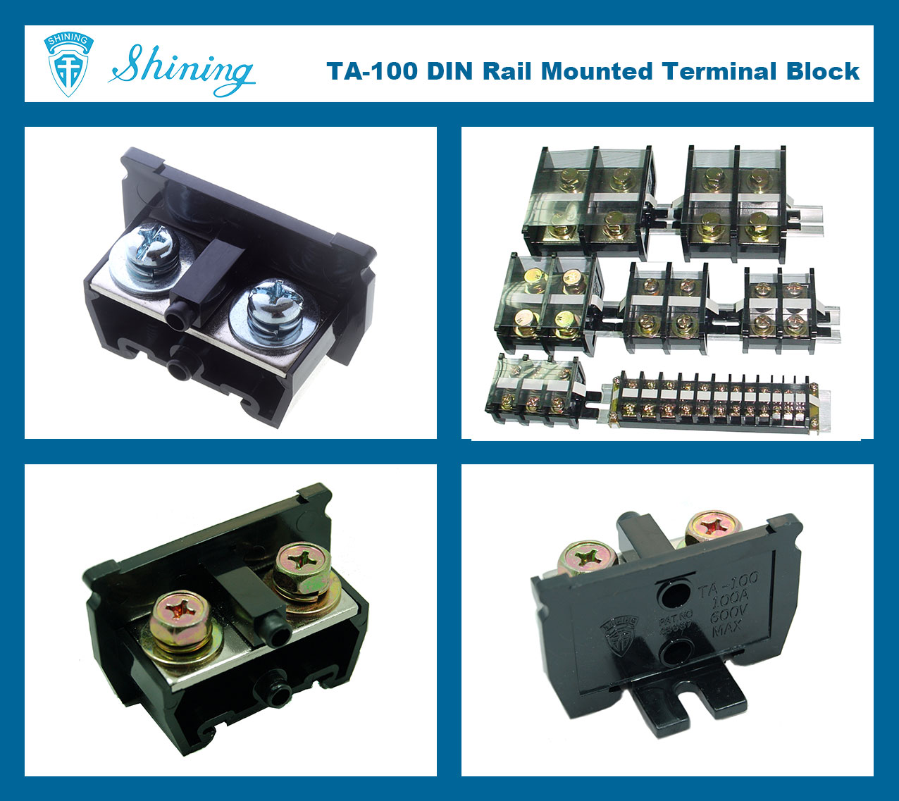 TA-100-35-mm-DIN-Rail-Electric-Wire-Connector-10A-Terminal-Block-1-Photo