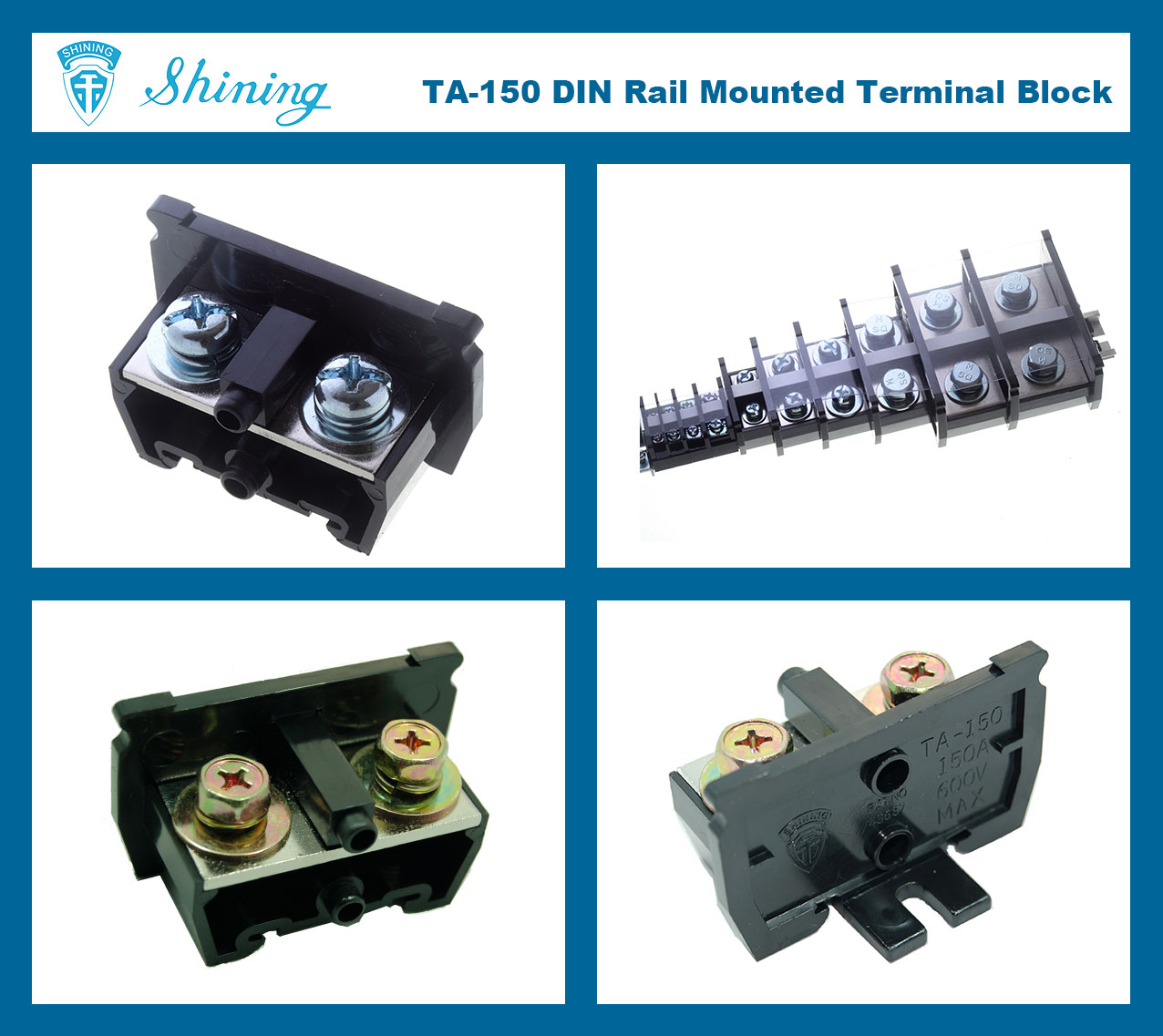 TA-150-35-mm-DIN-Rail-Electric-Wire-Connector-10A-Terminal-Block-1-Photo