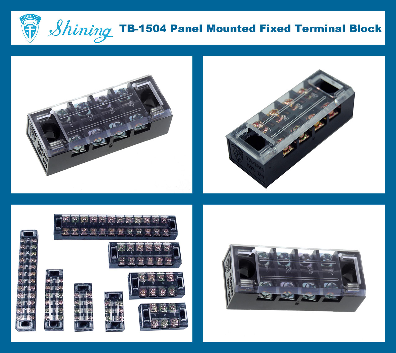 TB-1504-Panel-Mounted-600V-15-Amp-Fixed-4-Pole-Terminal-Block-Photo