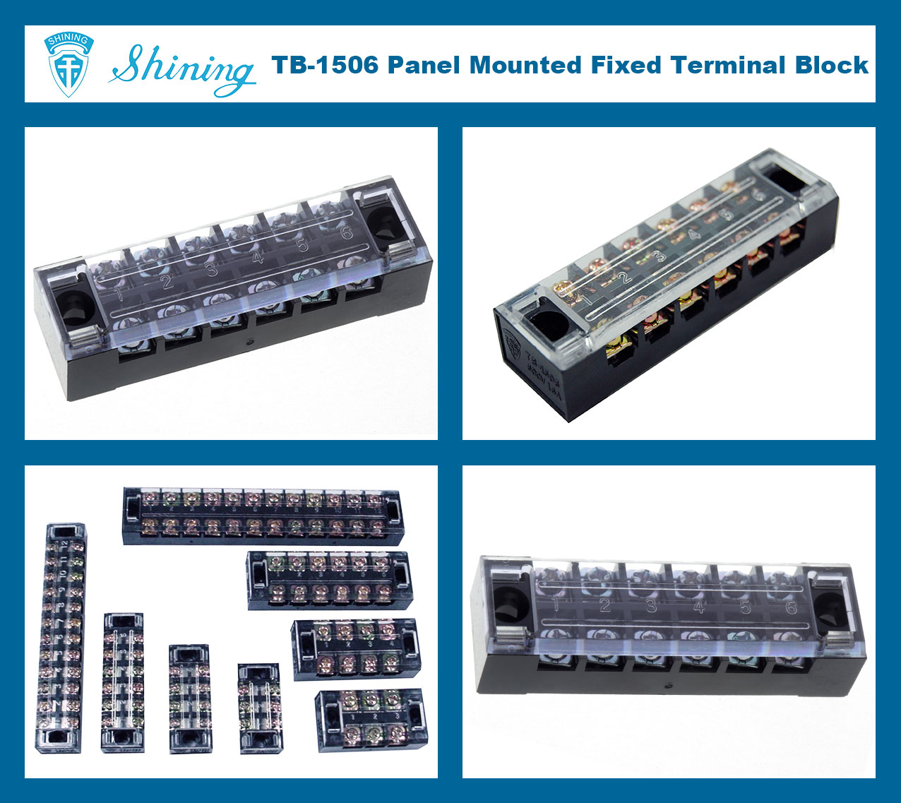 TB-1506-Panel-Mounted-600V-15-Amp-Fixed-6-Pole-Terminal-Block-Photo