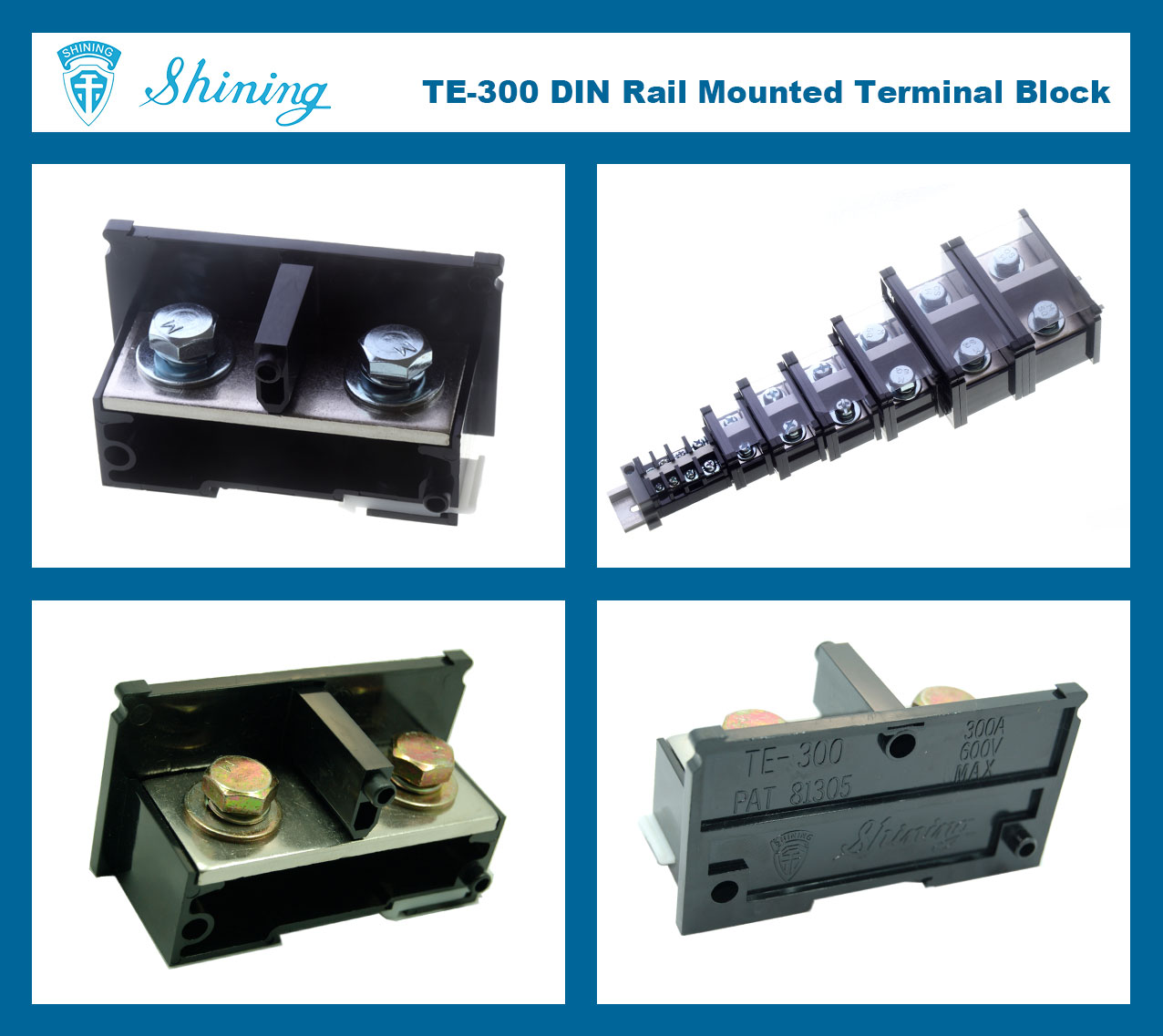 TE-300-Combined-Type-300A-Top-Hat-Rail-Terminal-Block-Connector