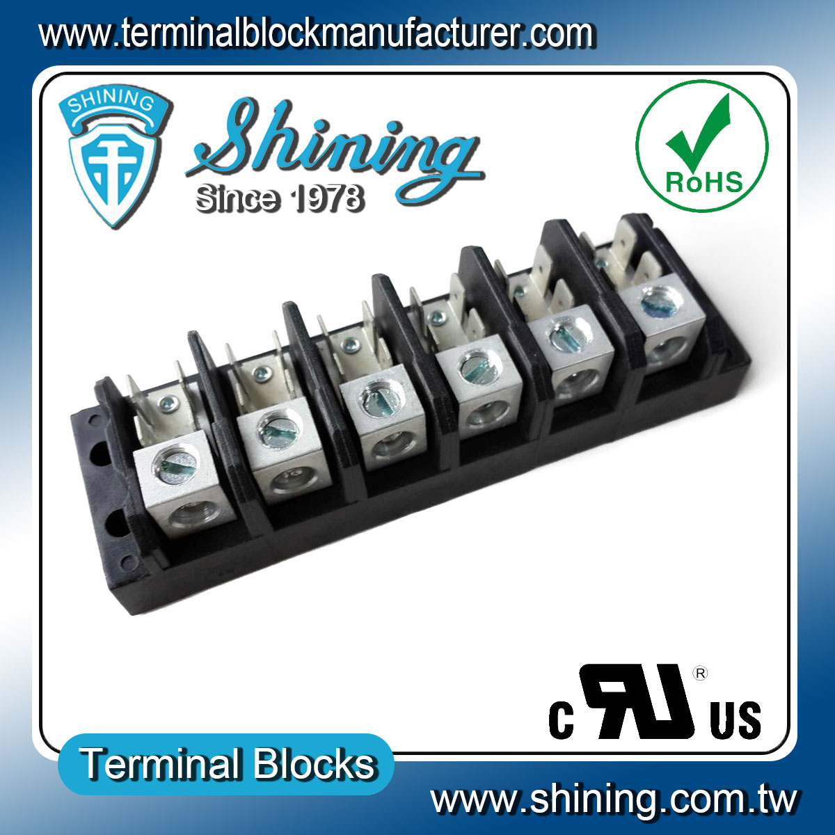 TGP-050-06A1-600V-50A-Quick-Connect-6-Pole-Power-Terminal-Block