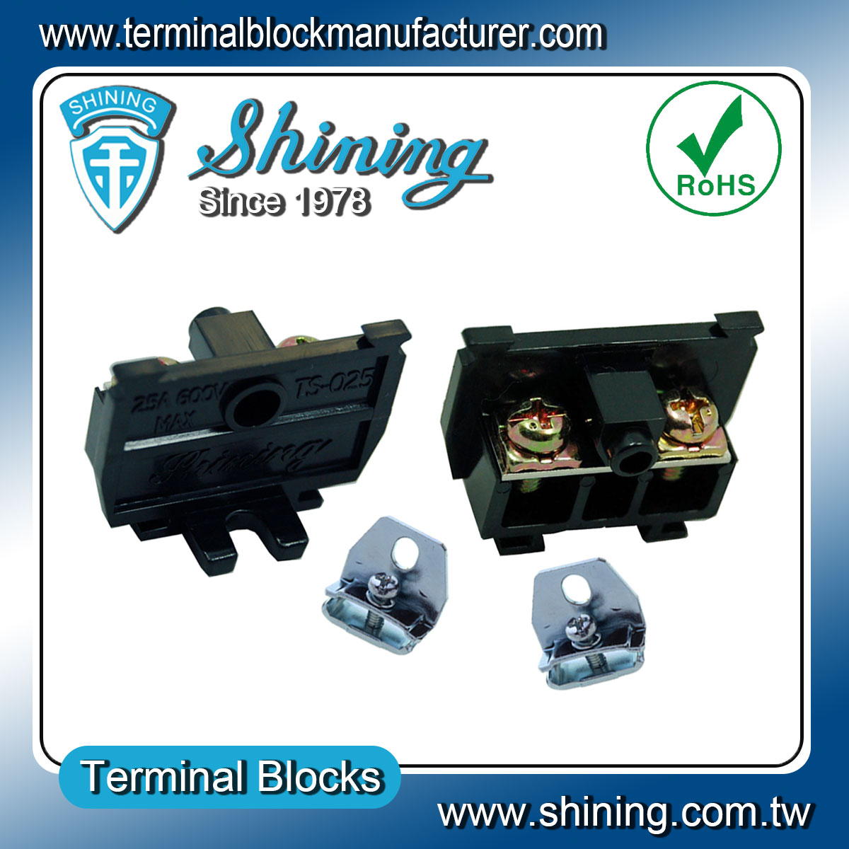 TS-025-25A-25mm-DIN-Rail-Cassette-Type-Terminal-Block-Connectr